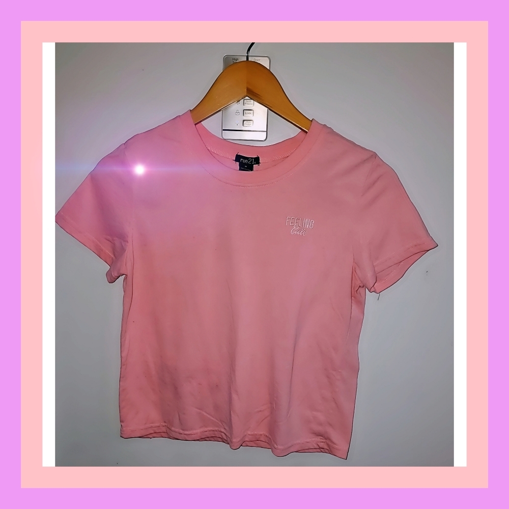 Rue 21 peach t-shirt size Medium! 🍑👚 #Tshirt #Fashion #Sale 💯✨😊